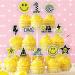 48Pcs One Happy Dude Cupcake Toppers Smiley Face Cupcake Topper One Happy Dude Birthday Decorations Suitable for One Happy Dude/One Year Old/One Cool Dude 1st Birthday Decorations - Buy Online on GoSupps.com