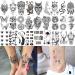COKTAK 66 Sheets Small Black Animals Temporary Tattoos for Women Men Kids - Halloween Tattoo Stickers for Finger, Arm, Moon Space - Fake Tattoos for Adults Teens and Kids - Buy Online on GoSupps.com