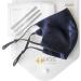 Hugs Living 100% Mulberry Silk Face Mask with Filter Pocket and Adjustable Ear Loops 4 Pieces Nose Wire and 1 Piece Filter are included (Navy Blue) - Buy Online on GoSupps.com