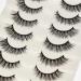 Vivis Lashes False Natural Eyelashes 7 Pairs 3D Faux Mink False Eyelashes Fluffy Cross Fake Eye Black Soft FL03