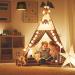 Relaxdays Children's Room Lamp - Starry Sky Hanging Lampshade for Boys & Girls | E27 Mint Fabric Shade - Buy Online on GoSupps.com