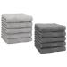 Betz 10 pieces washcloths premium 100% cotton washcloth set 30x30 cm color anthracite and silver gray
