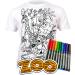 Splat Planet Color in Zoo T-Shirt | 10 Non-Toxic Washable Magic Pens | White 7-8 Years - Buy Online on GoSupps.com