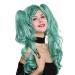 WIG ME UP - ZM-1193-SK12 wig ladies wig cosplay lolita short braided 2 removable long braids green