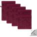 Buy Class Home Collection Washing Gloves - 100% Cotton 4-Pack 500 g/m | Bordeaux 16x21 cm | Fantry Washcloth Set - International Shipping Available - Buy Online on GoSupps.com