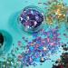Moon Glitter Rose Gold Holographic Glitter Shapes - Cosmetic Festival Makeup for Face, Body, Nails, Hair, Lips - 3g - Buy Online on GoSupps.com
