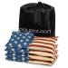 Premium Weather Resistant Duckcloth Cornhole Bags - Set of 8 Bean Bags for Corn Hole Game - Regulation Size & Weight American Flag - Vintage