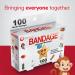 Bioswiss Assorted Food Animal and Character Shaped Bandages - 100 Pack Latex Free Adhesive Bandage for Kids and Adults - Buy Online on GoSupps.com