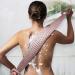 Silicone Back Scrubber for Shower 35.4'' - Exfoliating Bath Body Brush for Men, Women, Non-Binary - Mauve - Buy Online on GoSupps.com