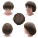 Short Afro Girls Cosplay Mushroom Wig with Bangs - Brown Bob Wig for Black Women - Buy Online on GoSupps.com