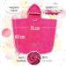 Personalized My Stitchery Badeponcho for Kids - Embroidered Hooded Towel in Pink | Oeko-Tex Standard 100 Pure Cotton - Buy Online on GoSupps.com