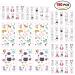 Konsait Cute Kitty Cat Temporary Tattoos for Girls, Kids, and Women - 180pcs | Waterproof Body Art Stickers for Birthday Parties and Goodie Bags - Buy Online on GoSupps.com