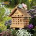 Wooden Beehive Bee Keeping Hotel - Weather Resistant Child Eco Friendly Shelter Habitat - Insect Bugs Mason Leafcutter Wild Solitary Bees Nesting Box - Outdoor Patio Garden Decoration House - Buy Online on GoSupps.com