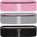 Gymb Premium Resistance Bands for Working Out - Exercise Bands to Workout Glutes, Thighs & Legs - Non Slip Cloth Booty Bands for Gym & Home Fitness, Yoga, Strength & Pilates for Men/Women - 3 Levels Black, Grey, Pink