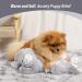 PetPrime Dog Heartbeat Plush Rabbit Toy with Warmer Bag - Anxiety Relief for Puppy Dogs | Gray Animal Print - Buy Online on GoSupps.com