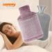 Buy Samply Hot Water Bottle with Soft Cover - 2L Purple | Ideal for Cold Nights - Perfect for Adults & Children - Buy Online on GoSupps.com