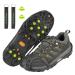 Extremus Ice Snow Grips Traction Cleats,Anti Slip Ice Cleats for Shoes and Boots, Ice Spikes Crampons with 10+3 Tungsten for Walking Fishing Hiking Climbing S/M (Men:3-7/Women:5-9)