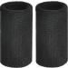 WILLBOND 6 Sports Wristbands - Elastic Cotton Armbands 2 Pack in Black | Ideal for Athletes & Fitness Enthusiasts | International Shipping Available - Buy Online on GoSupps.com