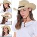 EINSKEY Unisex Straw Cowboy Hat - Shapeable Floppy Sun Hat Wide Brim Fedora Panama for Men & Women (Beige) - Buy Online on GoSupps.com