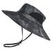 EINSKEY Sun Hat for Men/Women, Waterproof Wide Brim Bucket Hat Foldable Boonie Hat for Fishing Hiking Garden Safari Beach 05 Dark Grey (Camo) One Size