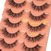 Cat Eye Wispy 16MM 3D Faux Mink Lashes | Natural Clear Band | 7 Pairs Pack by Mavphnee - Buy Online on GoSupps.com