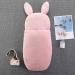 Yoolhamy Baby Swaddle Blanket with Cute Rabbit Ears for Newborns - Soft Plush Wrap Sleeping Bag for Infants - Hooded Clothes for Baby Girl Boy - Pink (0-3 Months) - Buy Online on GoSupps.com