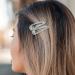Kitsch Hematite Rhinestone Snap Clips - Set of 2 | Trendy Hair Accessories - Buy Online on GoSupps.com