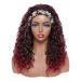 Lulu Haireate Red Curly Headband Wig for Black Women - High Density Synthetic Glueless Wig for Daily Wear - Buy Online on GoSupps.com