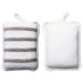 Shop Titania Bath Massage Sponge - Hemp & Terry Cloth White & Beige Striped Square - Eco-Friendly Luxury - Buy Online on GoSupps.com
