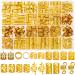 Lucomb 220 pieces of gold hair jewelry for braids LOC jewelry for hair-dreadlock hair trailer for women metal gold braids rings cuff clips for dreadlock accessories hair braids