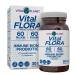 Vital Planet - Vital Flora Immune Support Probiotic 60 Billion CFU Diverse Strains Organic Mushroom Supplement Blend with Prebiotics Digestive Health Probiotics for Women and Men 30 Capsules
