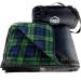 DOWN UNDER OUTDOORS Large Waterproof Windproof Extra Thick 350 GSM Quilted Fleece Stadium Blanket Green Check