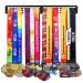 Goutoports Medal Holder Display Hanger Rack Frame for Sport Race Runner Sturdy Black Steel Metal Over 60 Medals Easy to Install HOL05-P