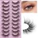 Angel Fox Eye Lashes Extensions - Fluffy 18MM Faux Mink Strip Lashes | Natural & Wispy Volume - Buy Online on GoSupps.com