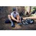 Swiftwick Flite XT Trail Five Running and Hiking Socks - Stripe Aqua Large - Buy Online on GoSupps.com