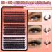 Winifred Eyelash Clusters - Individual Lashes 80D/100D/120D | Thick Volume Wispy Lash Extensions | D Curl Cluster Lashes | 300pcs (10-18mm - Buy Online on GoSupps.com