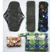 7pcs Set Mini Wet Bag + 6pcs 10 Inch Charcoal Bamboo Mama Cloth Pads (Peacock) - Buy Online on GoSupps.com