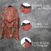 King Midas Empire Vintage Barber Cape | Professional Salon Hair Cutting Cape with Snap Closure | Red & Green Design - Shop Internationally - Buy Online on GoSupps.com
