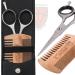 THREE SWORDS Stainless Steel Professional Beard Scissors & Comb Set - Perfect Grooming Tool for Men - Buy Online on GoSupps.com