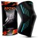 APOYO Knee Compression Sleeve - Knee Braces For Knee Pain For Men & Women  Our Knee Sleeve great as Knee Support for Knee Pain  Knee Brace for Meniscus Tear  ACL  Arthritis  Joint Pain Relief (Large) Blue Large Blue