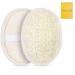 EUROPEAN M6 Loofah Sponge Exfoliating Body Scrubber - Premium Exfoliator Bath Loofa Pads Made Natural Egyptian Lufas Luffa Pad for Women and Men Shower Loofahs and Soft Cotton Materials (2 Pack)