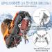 SHARKMOUTH Ice Cleats Snow Traction Grips Boots - Anti Slip 24 Spikes Crampons for Men & Women | Medium Size | Ideal for Hiking, Walking, Climbing, Fishing & Mountaineering - Orange - Buy Online on GoSupps.com