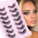 JIMIRE Cat Eye Lashes Faux Mink Fluffy Lashes Fox Eye Eyelashes 16MM Volume Fake Lashes Natural Look like Lash Extension 5D Wispy Lashes 7 Pairs Pack - Buy Online on GoSupps.com