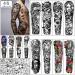 Extra Large Full Arm Waterproof Temporary Tattoos 8 Sheets and Half Arm Shoulder Tattoo 8 Sheets  Tiny 30sheets Lasting Tattoo Stickers for Girls Adult Women or Men (Total 46 sheets)