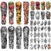 SOOVSY 46 Sheets Extra Size Full Arm Temporary Tattoo Men Skull Wolf Angel Floral Butterfly Half Arm Shoulder Semi Permanent Tattoo for Women Fake Tattoos That Look Real Temp Tattoos color-02