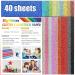 BigOtters Glitter Cardstock Paper - 40 Sheets Premium Craft Cardstock with Scissors - 20 Colors 250GSM - Ideal for Gift Wrapping, Scrapbooking, and Party Decor - Buy Online on GoSupps.com