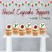 PRECUT Christmas Poinsettia Holly Cupcake Toppers Christmas Edible Holly Cake Decorations Christmas Cake Topper Xmas Cupcake Decoration Poinsettia Cake Decorations (12) - Buy Online on GoSupps.com