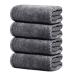 Tens Towels Large Bath Towels, 100% Cotton Towels, 30 x 60 Inches, Extra Large Bath Towels, Lighter Weight & Super Absorbent, Quick Dry, Perfect Bathroom Towels for Daily Use 4PK BATH TOWELS SET Dark Grey