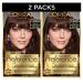 L'Oreal Paris Superior Preference Hair Dye Hair Color for Women CB415 Dark Soft Mahogany Brown Hair Dye Permanent Hair Color 100% Grey Coverage 9 weeks of Luminous Fade-Defying 1 Hair Dye Kit (Pack of 2) (Packaging May Vary) Dark Soft Mahogany Brown Brown
