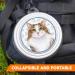 Norwegian Forest Cat Portable Drinking Bowl - Foldable Pet Bowl with Carabiners for Travel | Unique & Handy Design - Buy Online on GoSupps.com